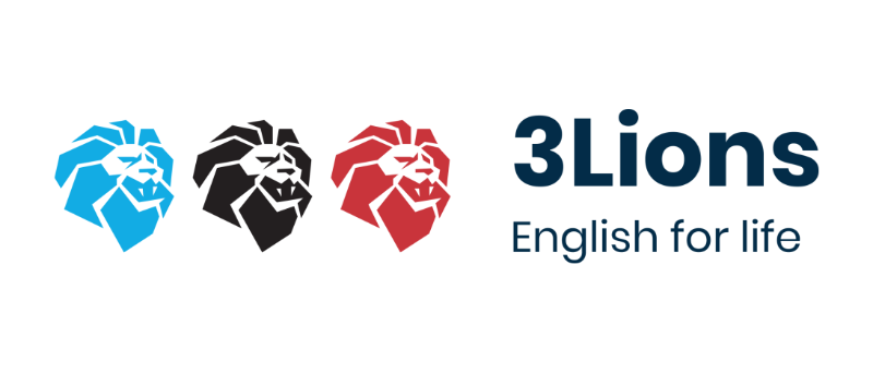 Three lions English for Life Logo